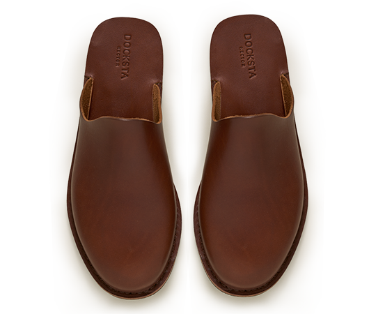 Slippers - Hector Brown vegetable tanned | Docksta Sko