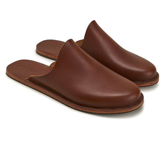 Slippers - Hector Brown vegetable tanned | Docksta Sko