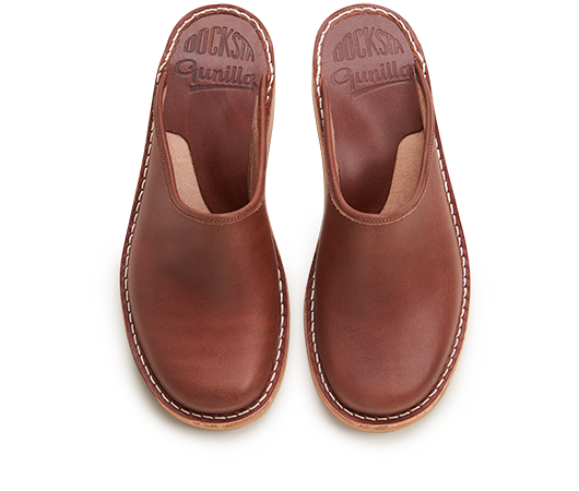 Slippers - Gunilla 911 Vegetable tanned leather - Brown | Docksta Sko