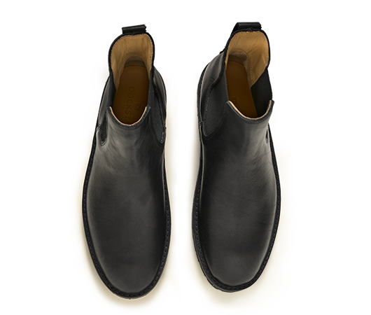 Chelsea Boot Black leather | Docksta Sko