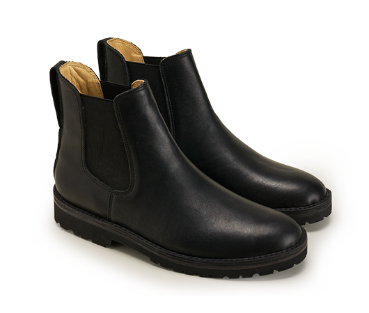 Chelsea Boot Black leather | Docksta Sko