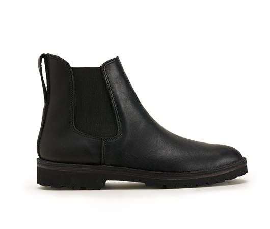 Chelsea Boot Black leather | Docksta Sko